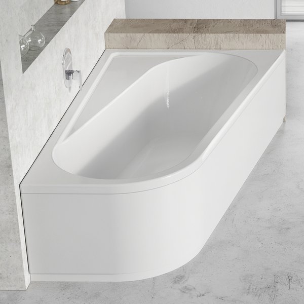 Передняя панель для ванны RAVAK Chrome 170x105 белая левая