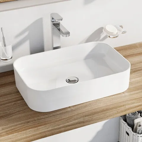 Умывальник RAVAK Ceramic 550 R Slim черный матовый
