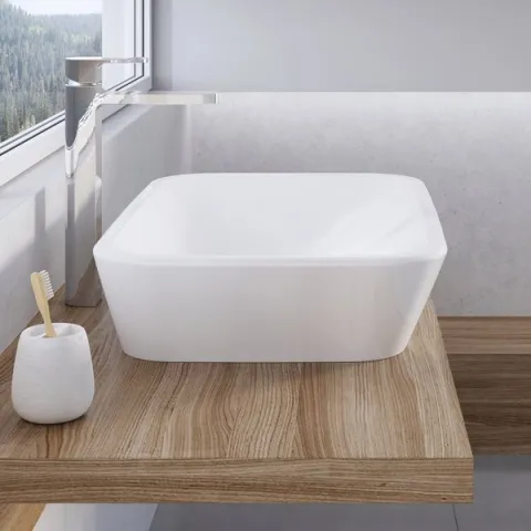 Умывальник накладной керамический RAVAK Ceramic 600 R прямоугольный