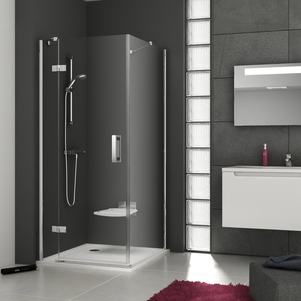 Неподвижная стенка RAVAK SmartLine SMPS-90 левое профиль хром стекло прозрачное